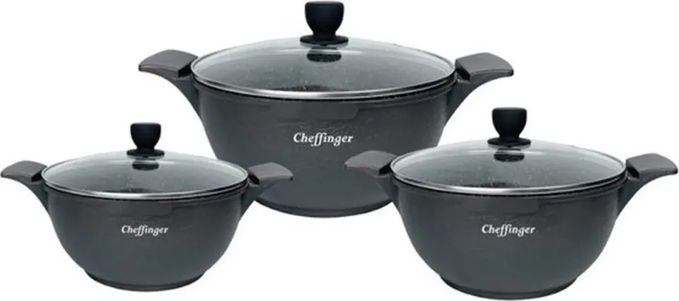 Cheffinger CF-LC01 matlåda svart 1,2 liter