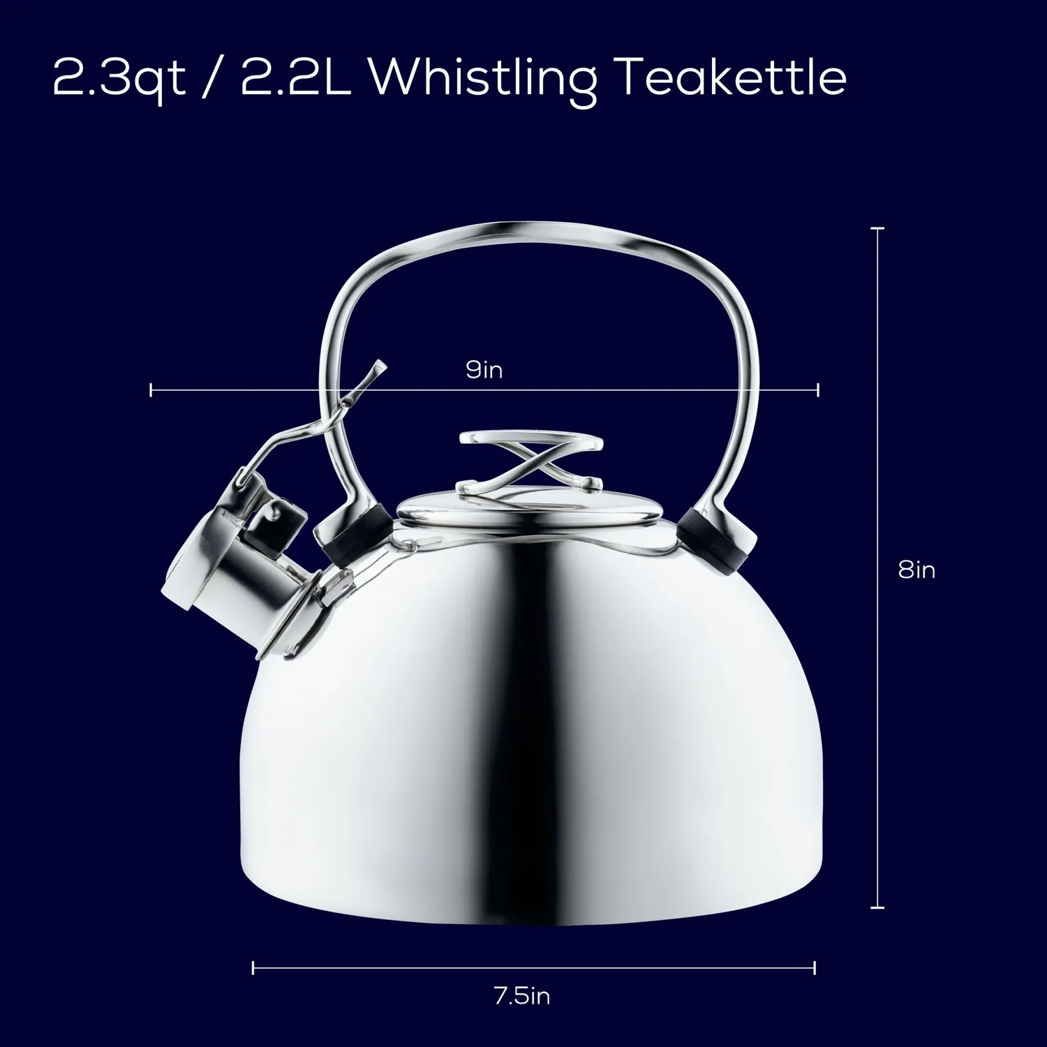 Circulon visselkanna 2,2 liter silver stål
