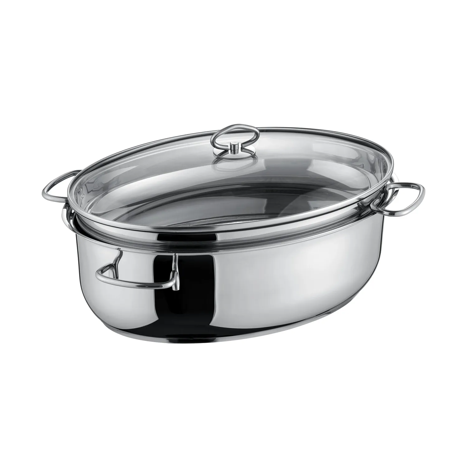 Berndes oval ugnsform 38 cm 3-i-1 rostfritt stål