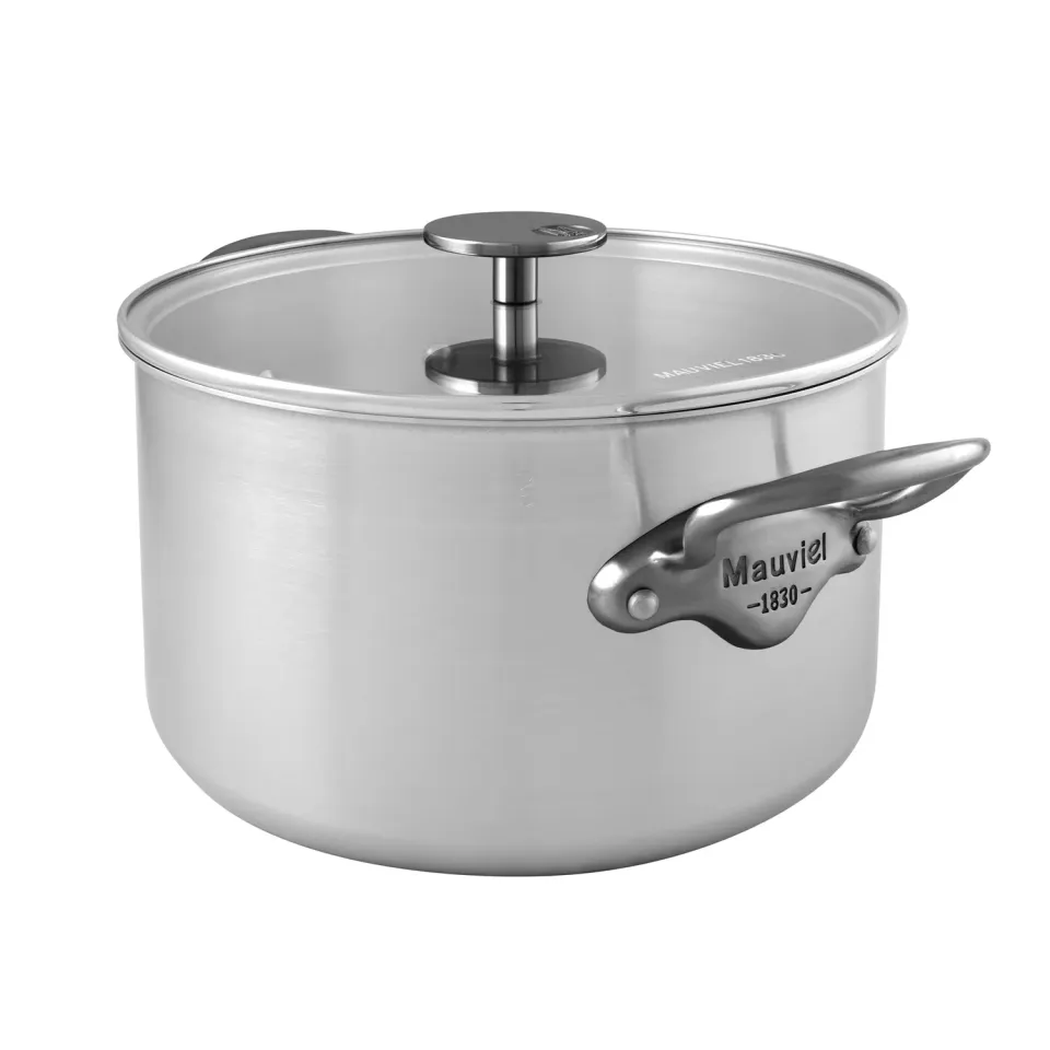 Mauviel M'Pure gryta aluminium 5,8 liter med glaslock