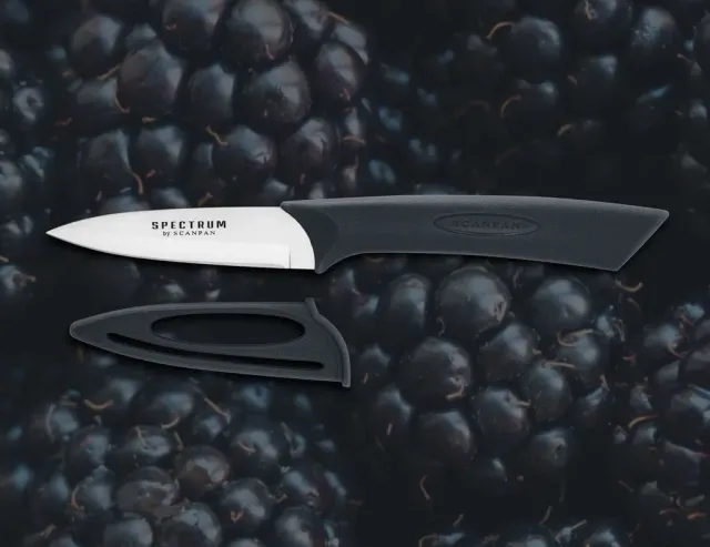 SCANPAN Spectrum skal kniv 8 cm svart med eggskydd