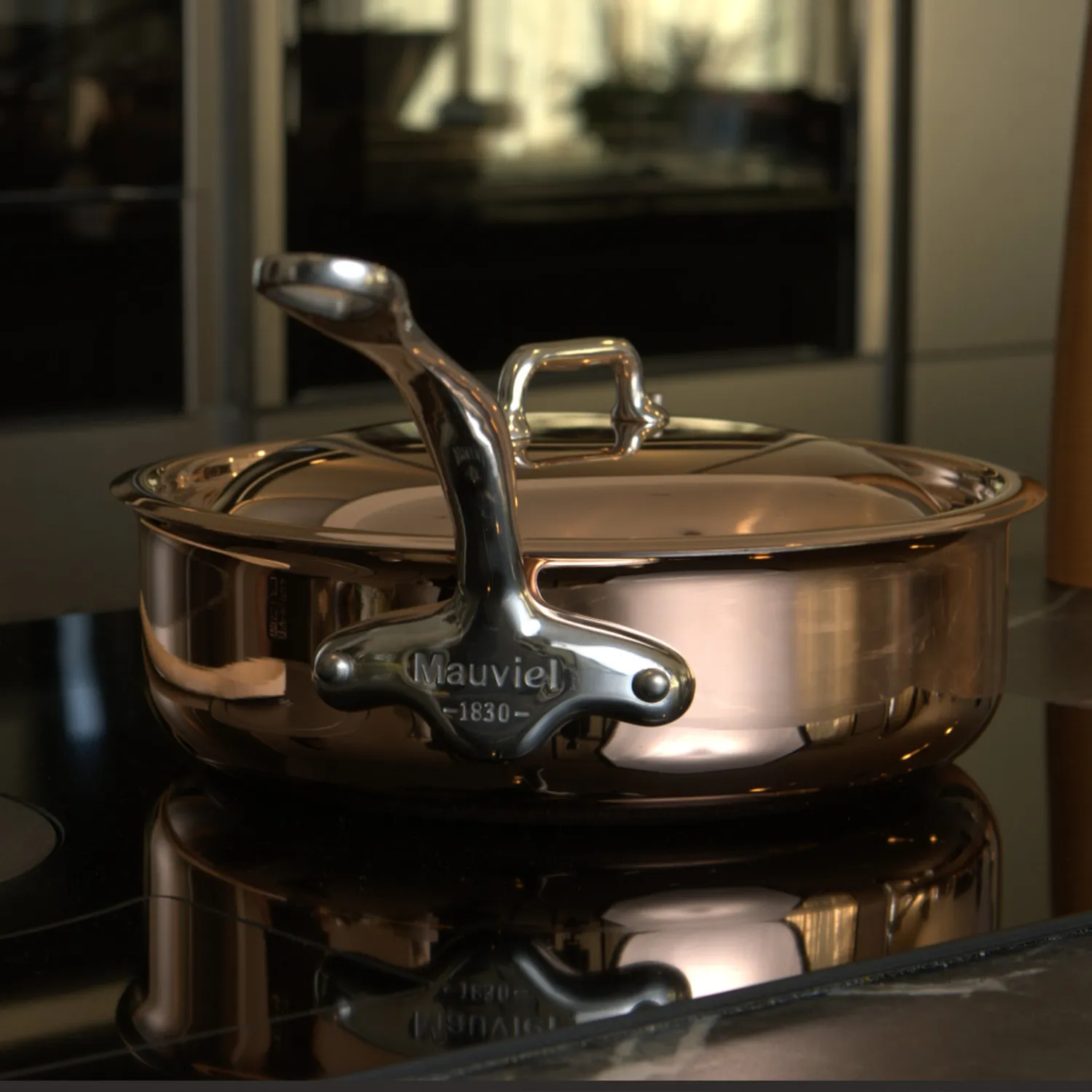 Mauviel M'6 S sauteuse koppar induktion med lock