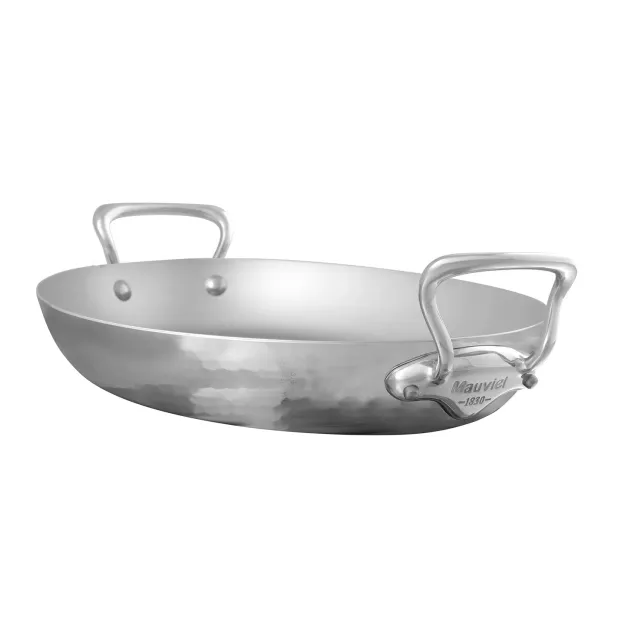 Mauviel M'Elite Hammered oval panna 45 cm rostfri