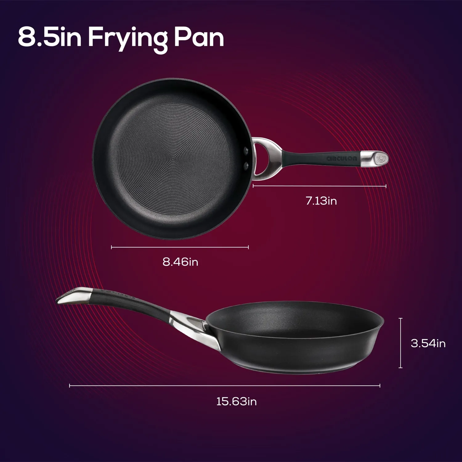 Circulon Symmetry stekpanna 8,5 tum svart nonstick
