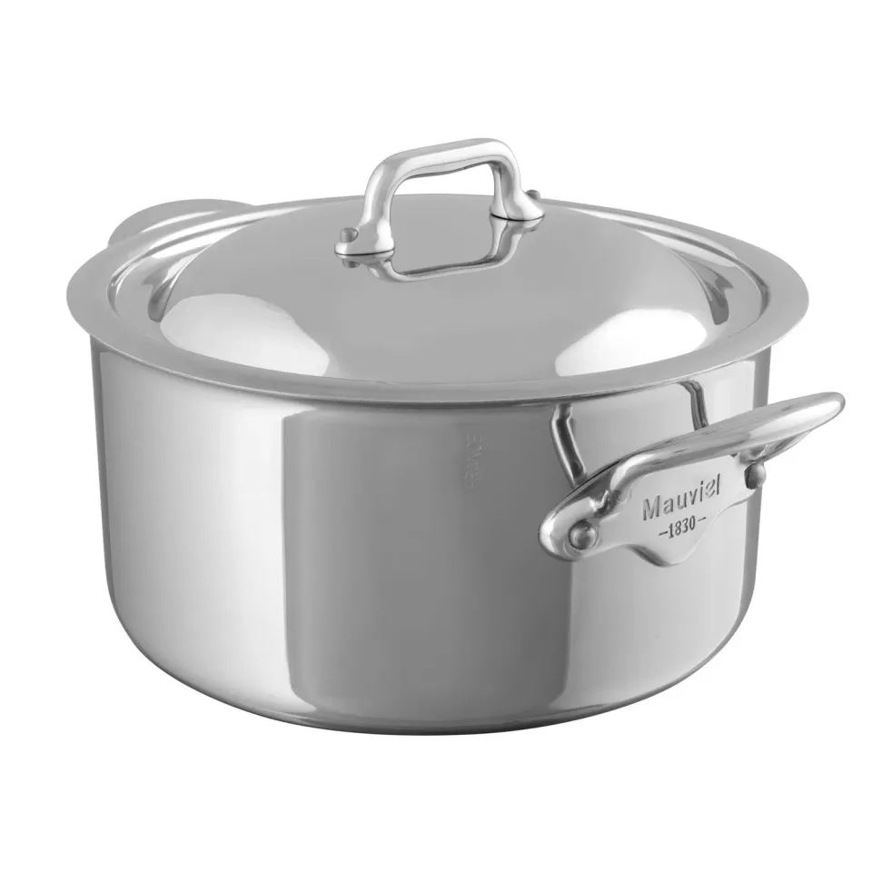 Mauviel M'Cook gryta med lock rostfri 5-lagers