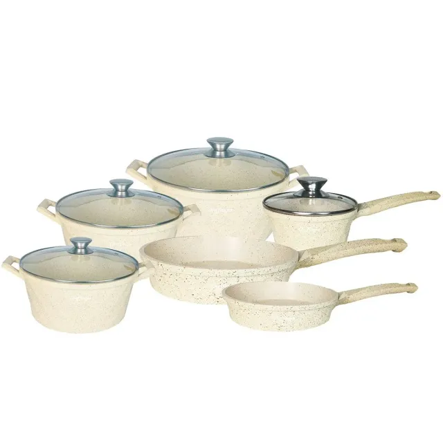 Cheffinger CF-DIAC12 gryta beige gjutaluminium