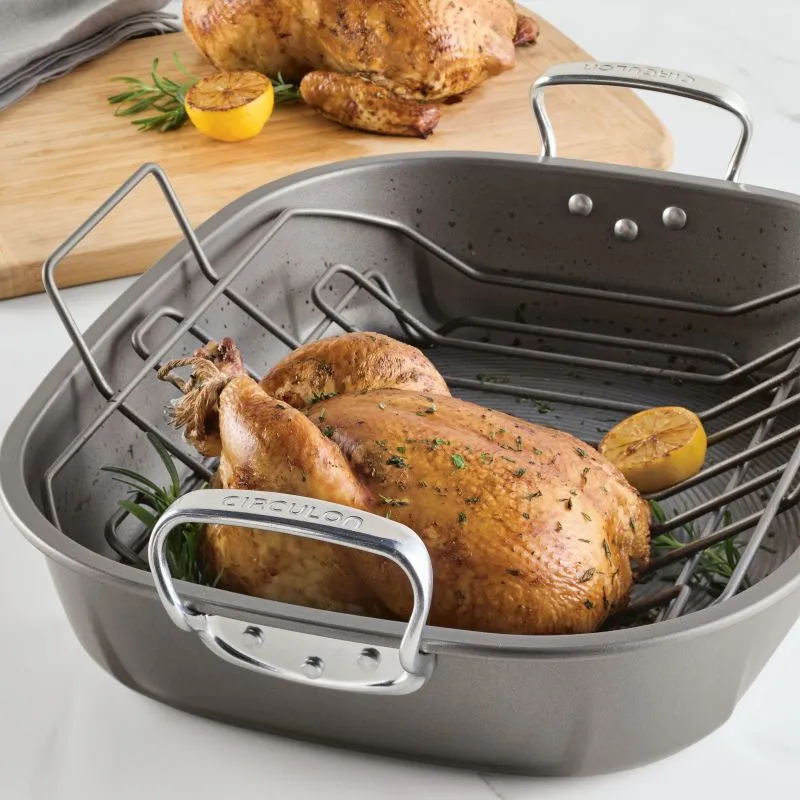 Circulon Total Bakeware oval långpanna med galler