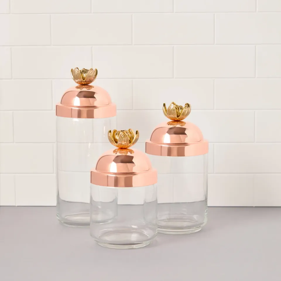 Ruffoni Lotus Kitchen Jar förvaringsburkar 3-pack glas