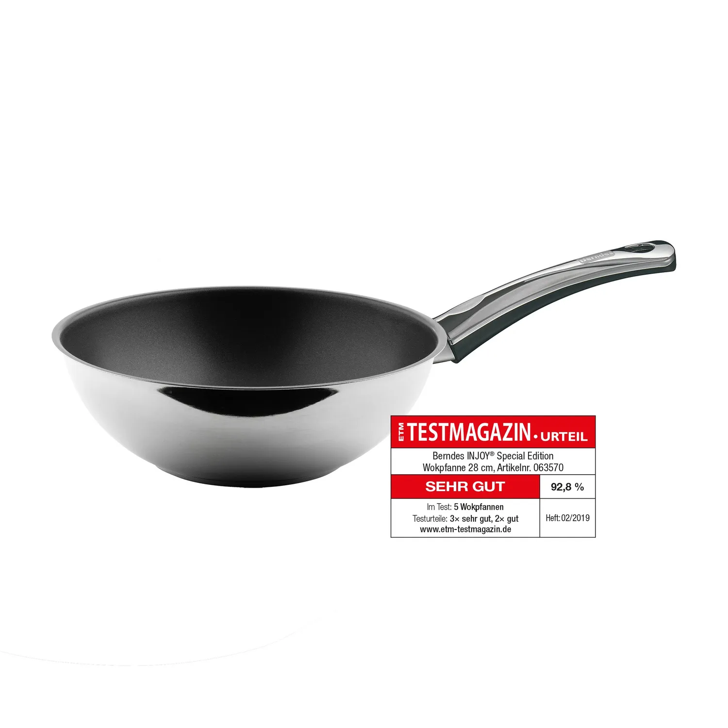 Berndes Injoy wok 28 cm rostfritt nonstick