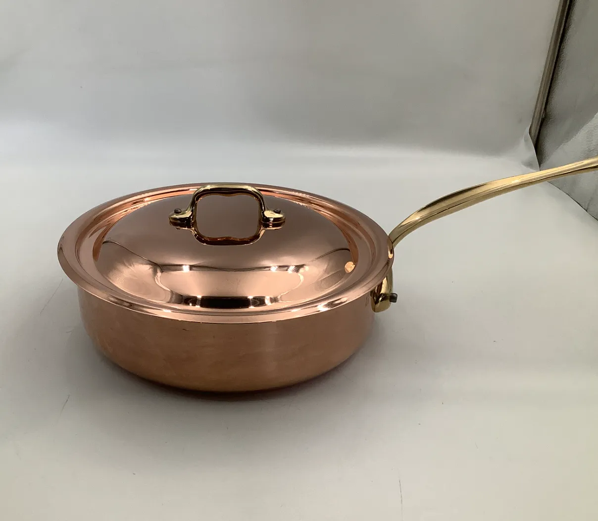 Mauviel M'Heritage M'150 B trakterpanna med lock 3,1 l koppar