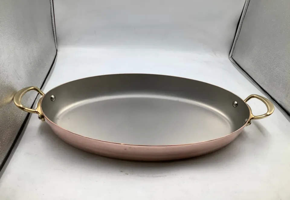 Mauviel M'Héritage M'150 B gratängform oval 40 cm mässing