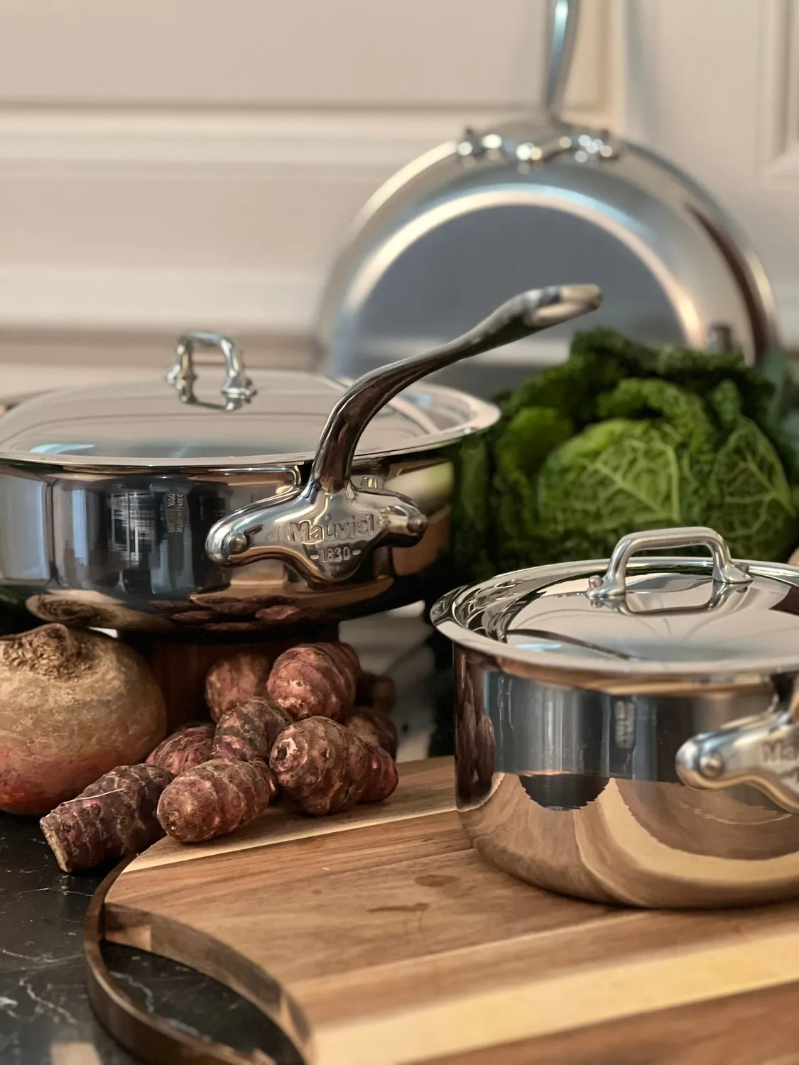 Mauviel M'Cook sauteuse rostfri 5-lagers med lock