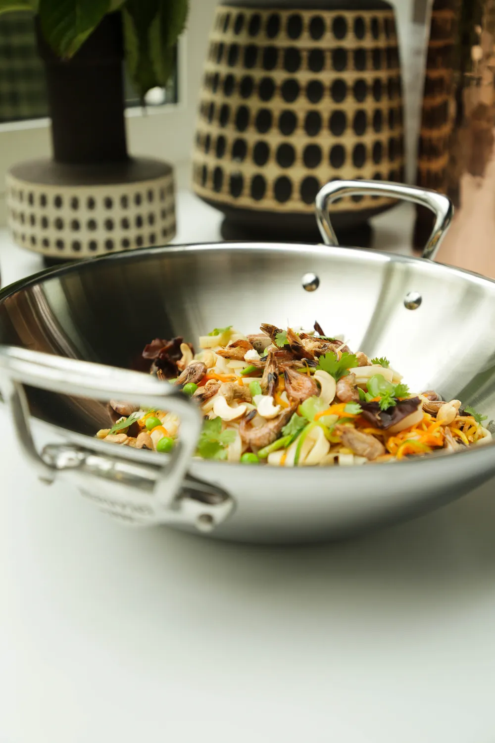 Mauviel M'Cook wok rostfri 32 cm med galler