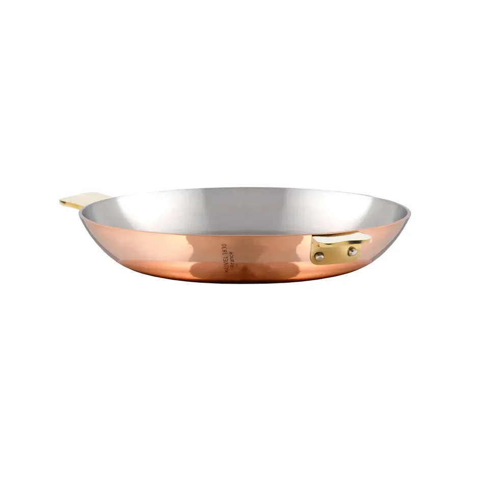 Mauviel Art Déco panna koppar 26 cm mässing servering