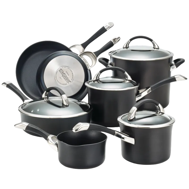 Circulon Symmetry kastrullset 11-delar svart nonstick
