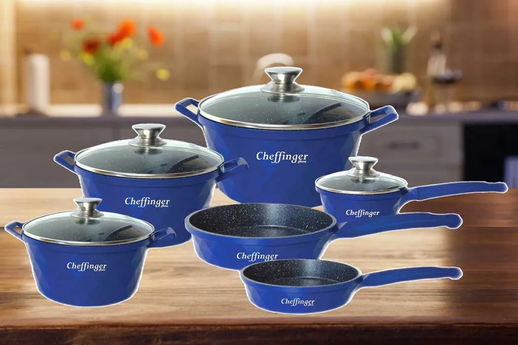 Cheffinger CF-DIAC12 traktörpanna blå gjutjärn