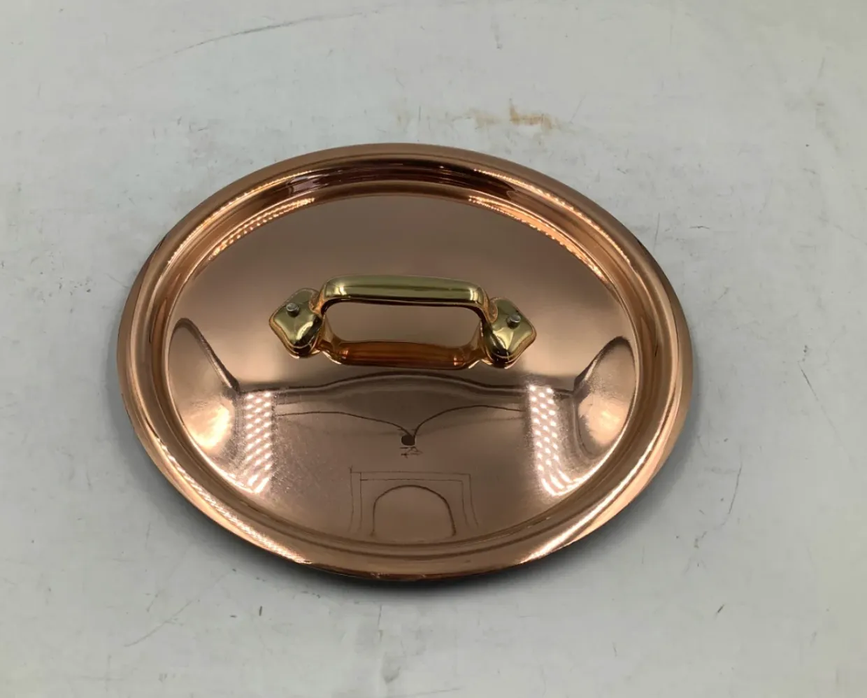 Mauviel M'Héritage M'200 B kastrull 1,7 L med lock mässing