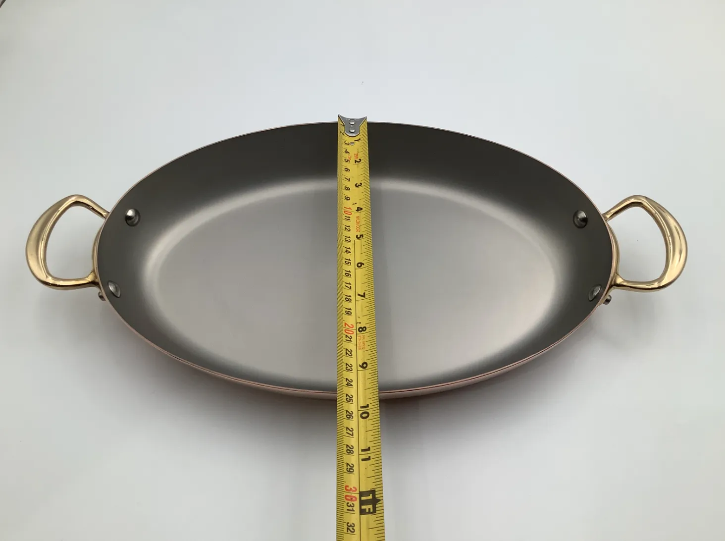 Mauviel M Heritage M150B oval gratängform 35 cm koppar