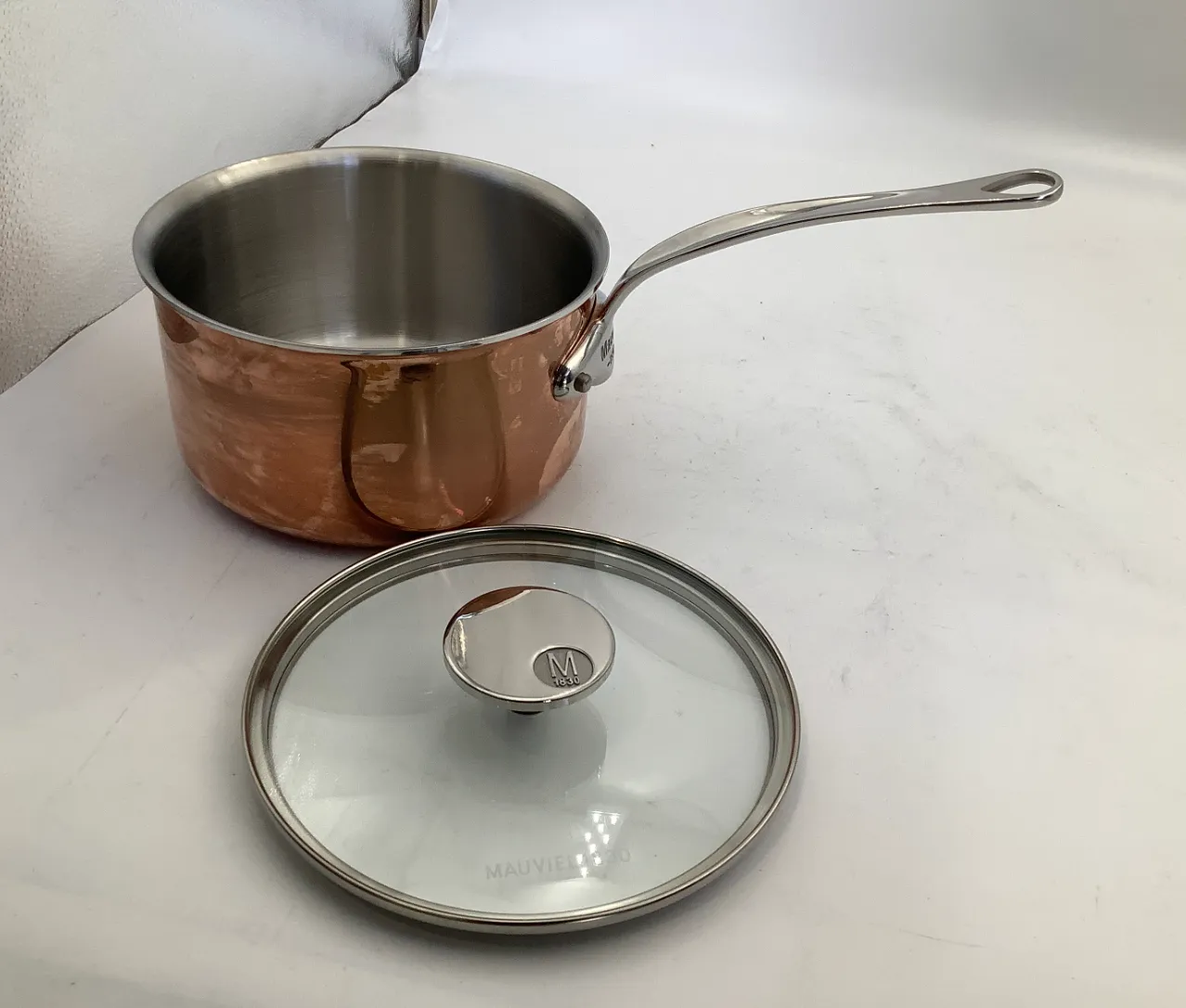 Mauviel M'Triply S kastrull koppar 2,5 liter med lock