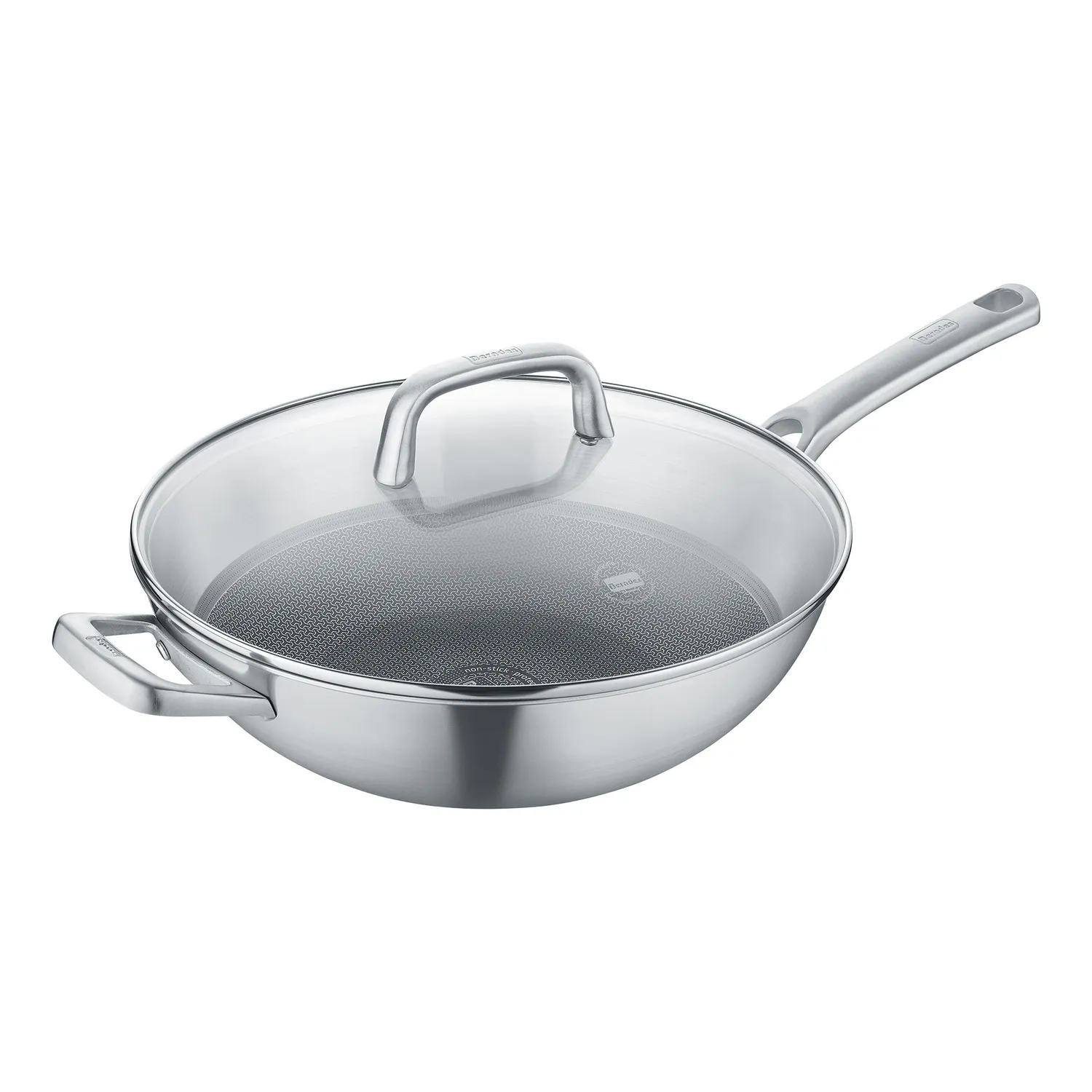 Berndes Tricion Resist wok 32 cm med glaslock stål