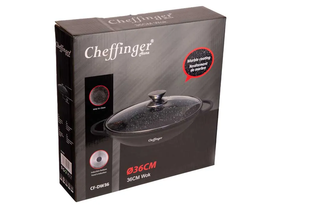 Cheffinger CF-DW36 wokpanna 36 cm gjutjärn