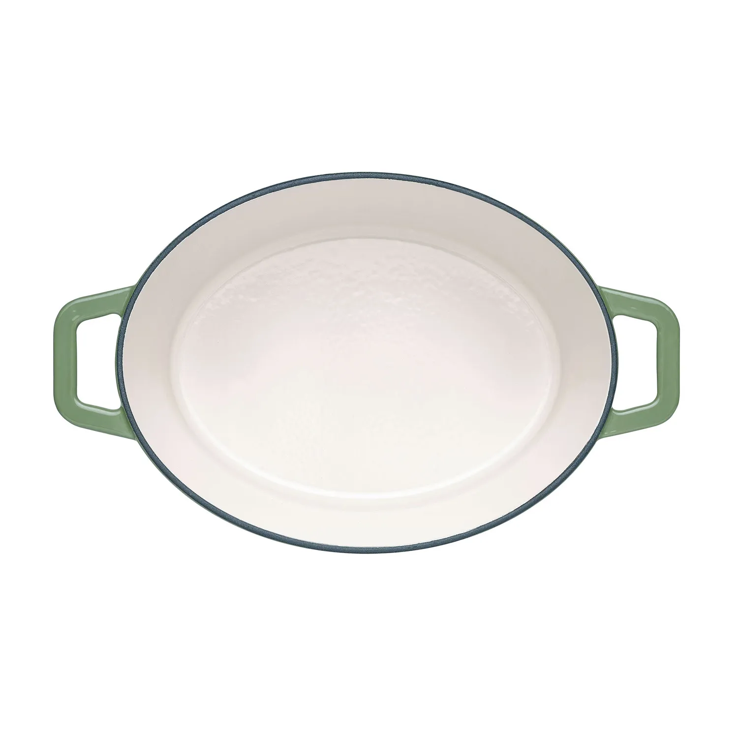 Berndes b.iron gjutjärnsgryta oval 31x24 cm grön 6 liter