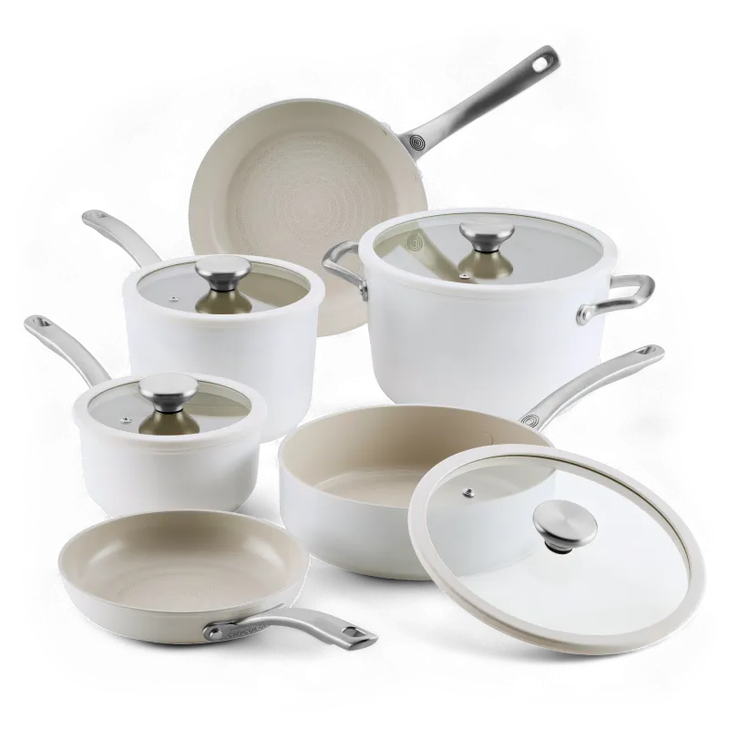 Circulon Ceramic LaserDefense kastrullset 10 delar sage keramisk