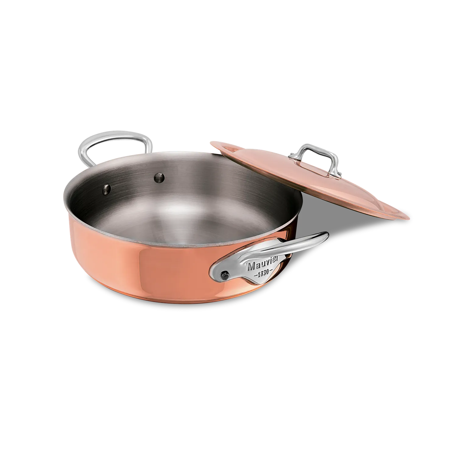 Mauviel M'6 S traktörpanna med lock 3,4 Qt koppar induktion