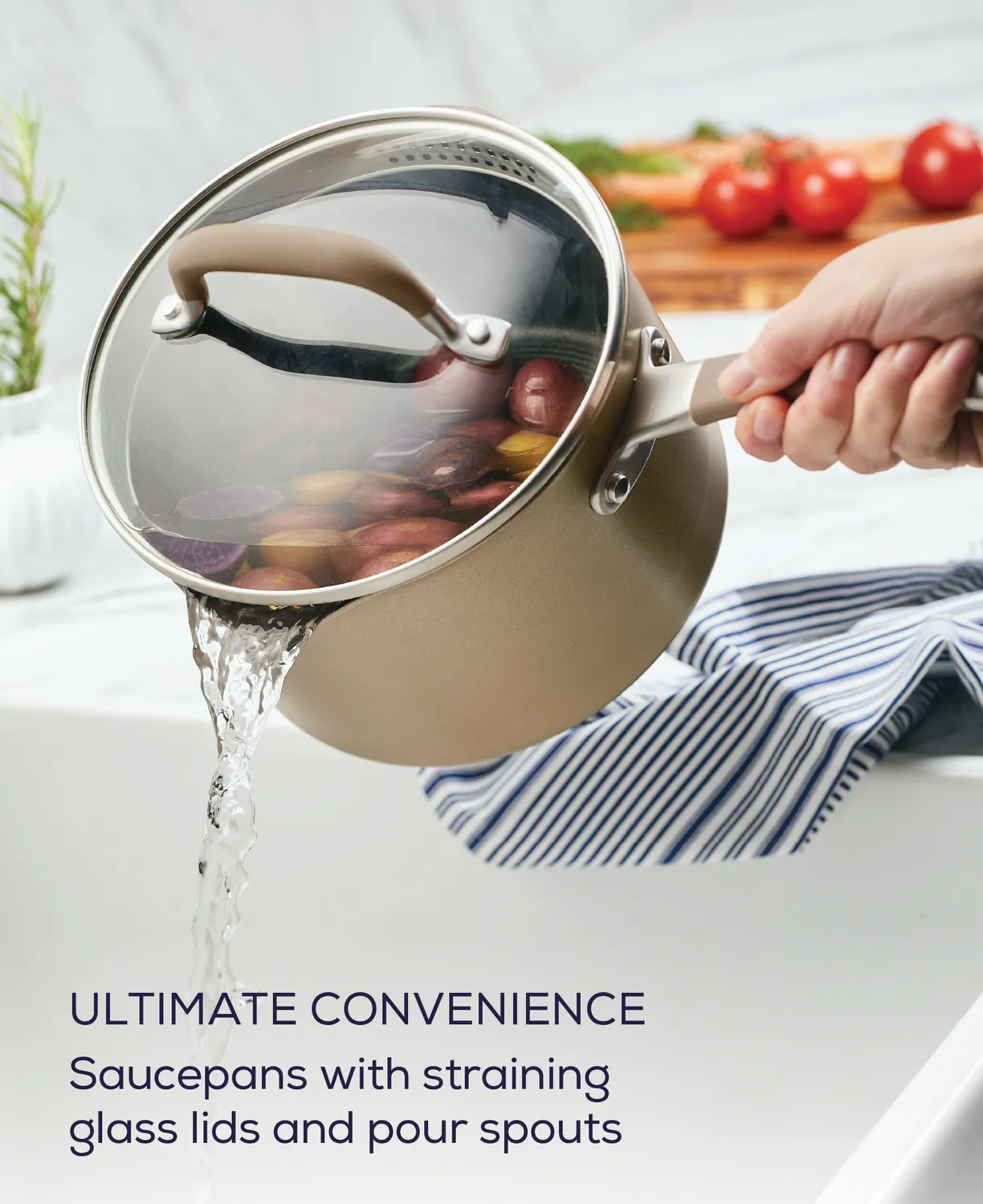 Circulon Premier Professional 5-delars kastrullset brons nonstick