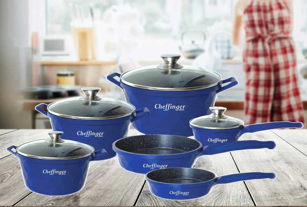 Cheffinger CF-DIAC12 traktörpanna blå gjutjärn
