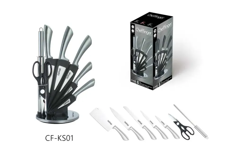 Cheffinger CF-KS01 knivset rostfritt stål