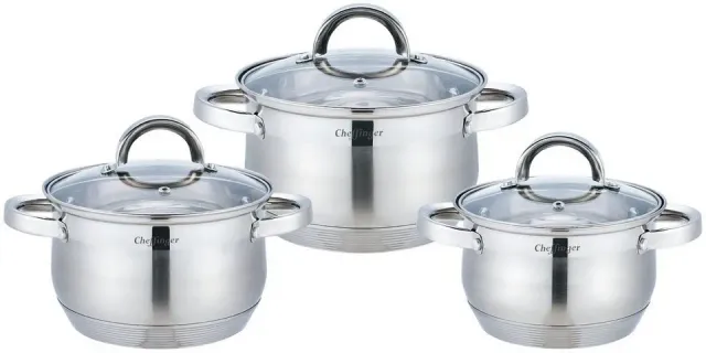 Cheffinger CF-SS6 kastrull rostfri 6 liter