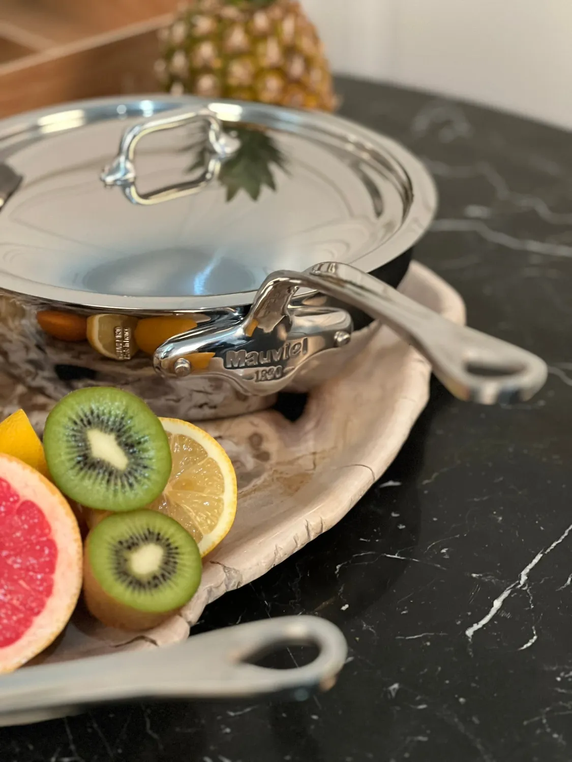 Mauviel M'Cook 5-ply traktörpanna med lock 1,1 qt induktion
