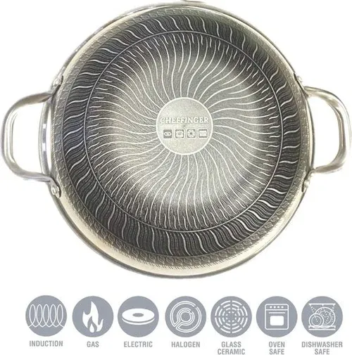 Cheffinger CF-PW40 paellapanna 40 cm servering