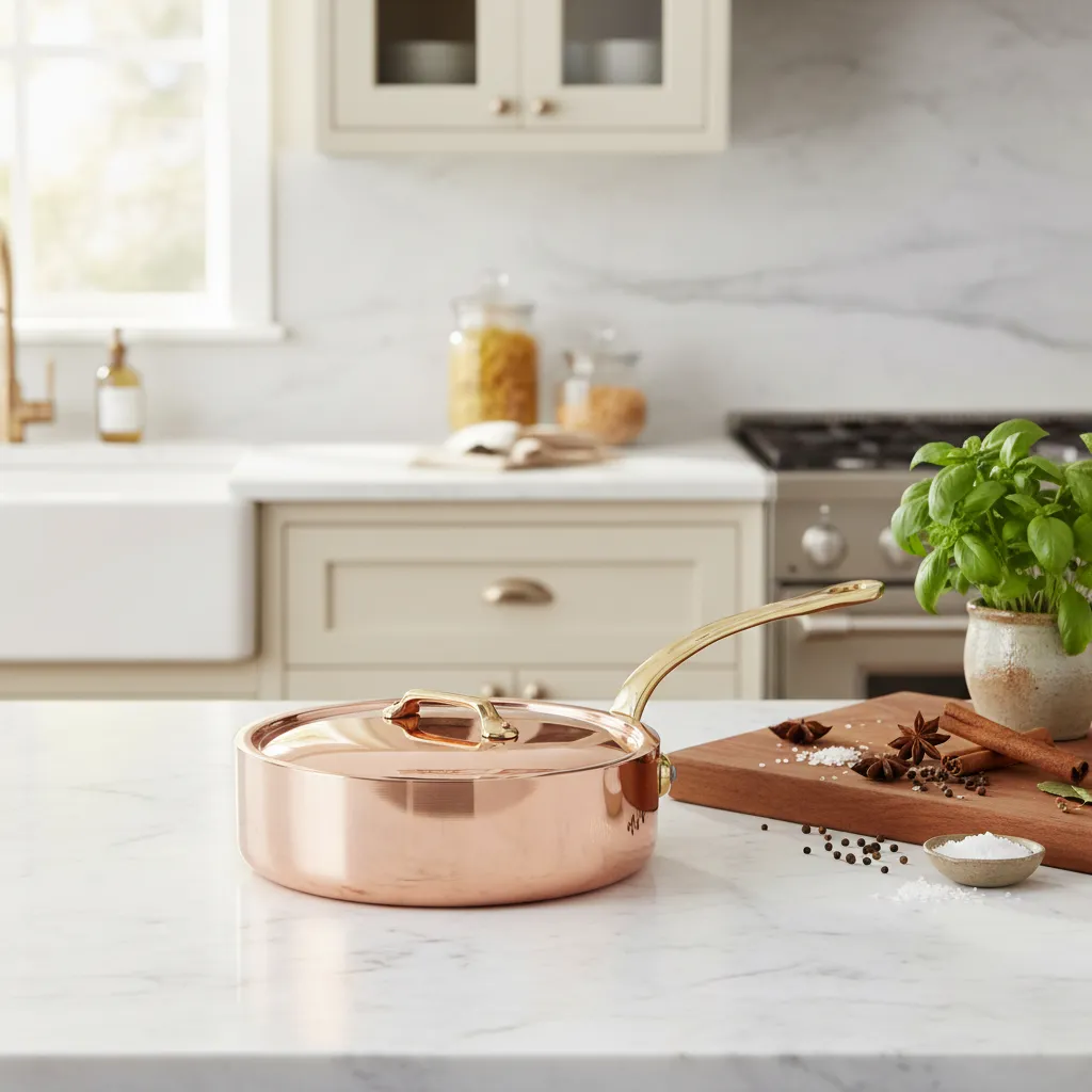 Mauviel M'Heritage M250B sauteuse koppar med lock