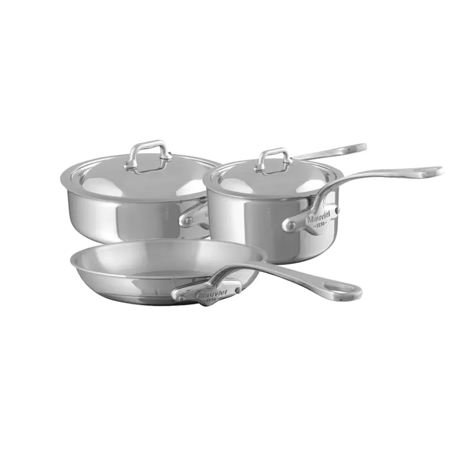 Mauviel M'Cook kastrullset 5 delar rostfritt 5-ply