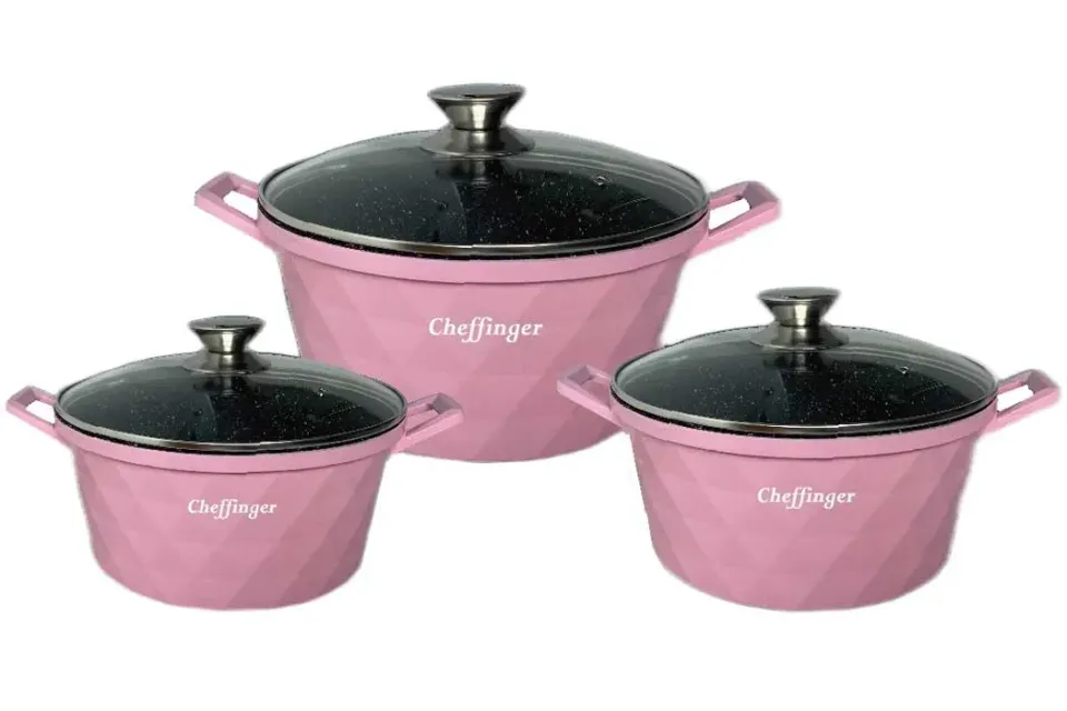 Cheffinger CF-DIAC03 knivset rosa