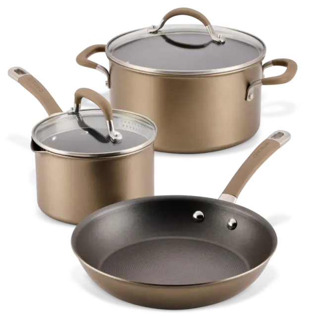 Circulon Premier Professional 5-delars kastrullset brons nonstick