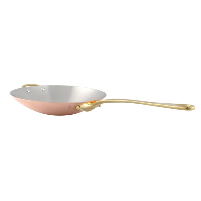 Mauviel M'Heritage M'150 B wok koppar 30 cm mässing