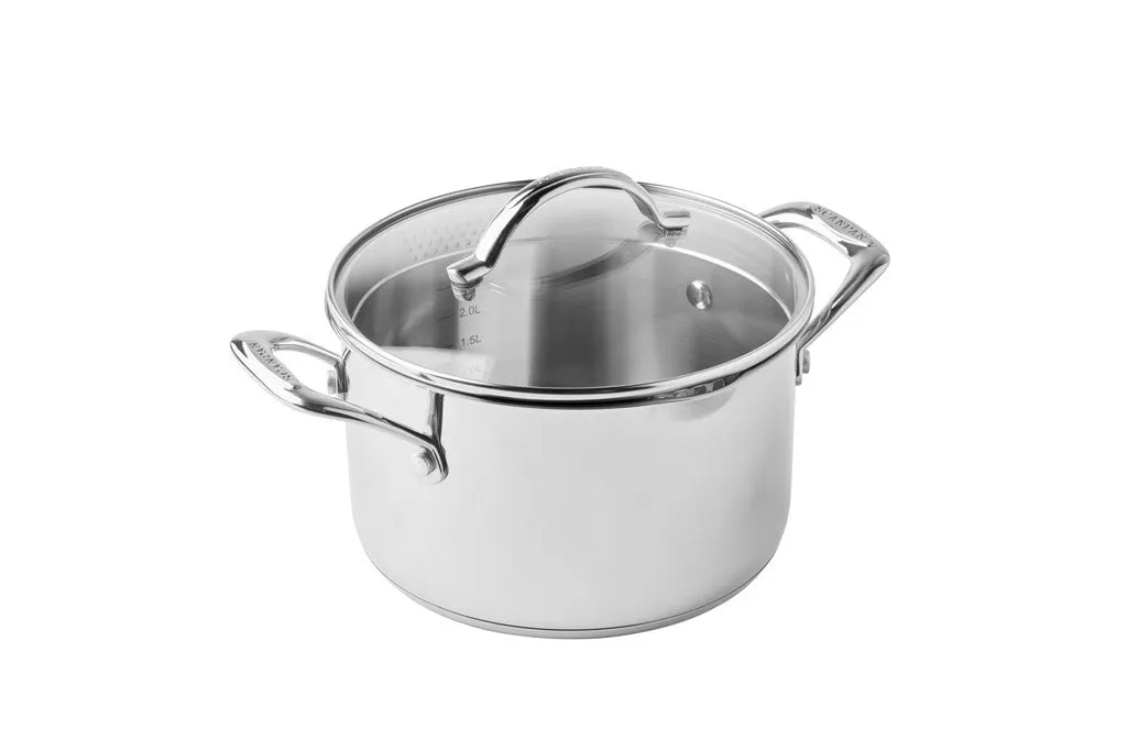 SCANPAN STS gryta 2,5 L 18 cm rostfritt stål