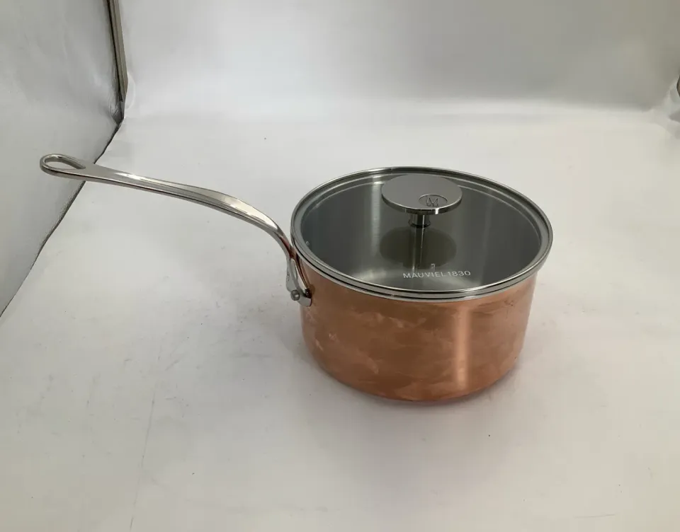 Mauviel M'Triply S kastrull koppar 2,5 l med glaslock repad
