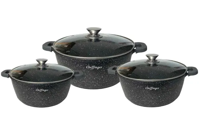 Cheffinger CF-DCS01 gjutjärnsgryta rund emalj