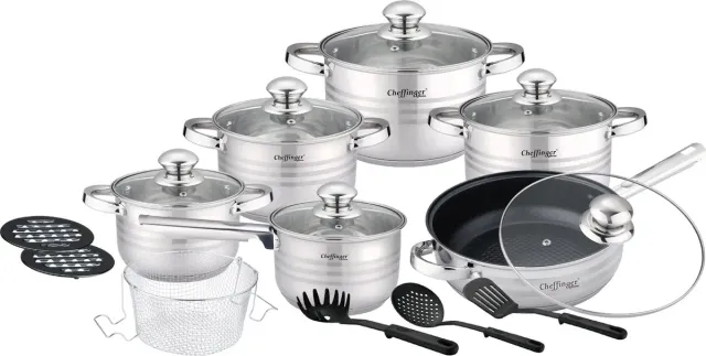 Cheffinger CF-SS1830M kastrull rostfri 18 cm