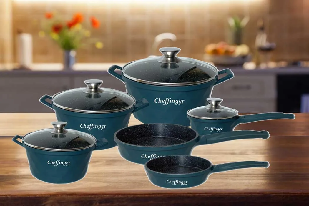 Cheffinger CF-DIAC12 gryta grön tryckgjuten