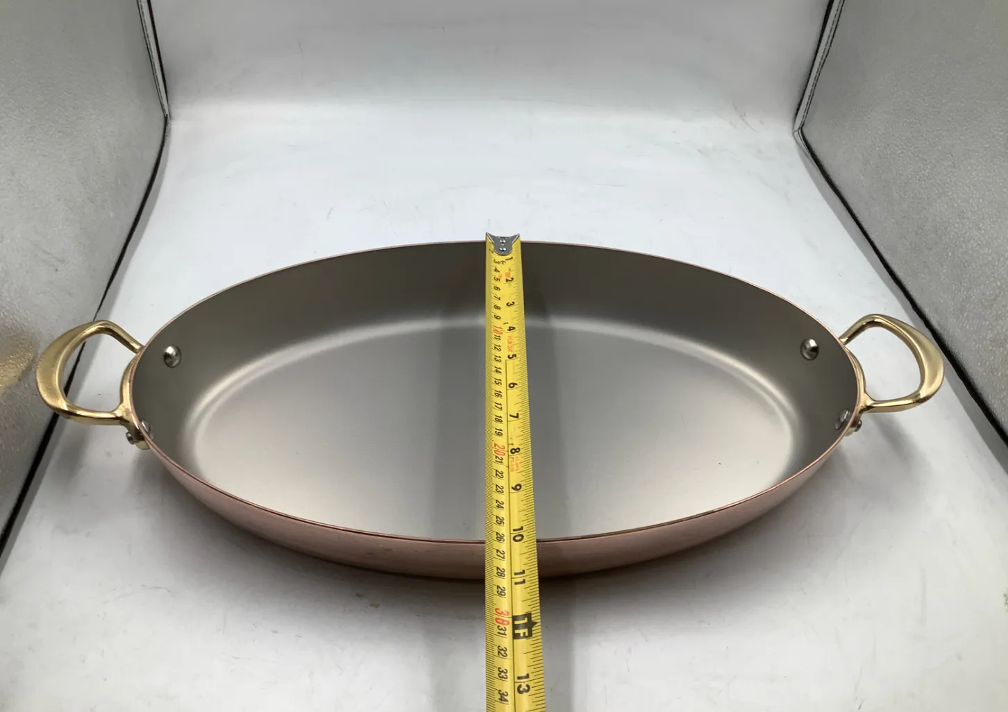 Mauviel M'Heritage gratängform koppar oval 40 cm