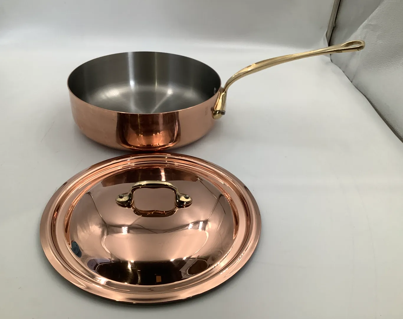 Mauviel M'Heritage M'150 B trakterpanna med lock 3,1 l koppar