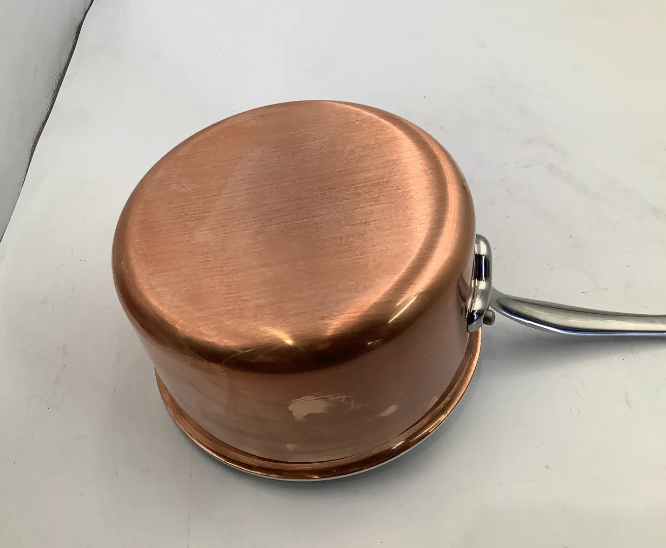 Mauviel M'Triply S kastrull 2,6 qt med lock koppar
