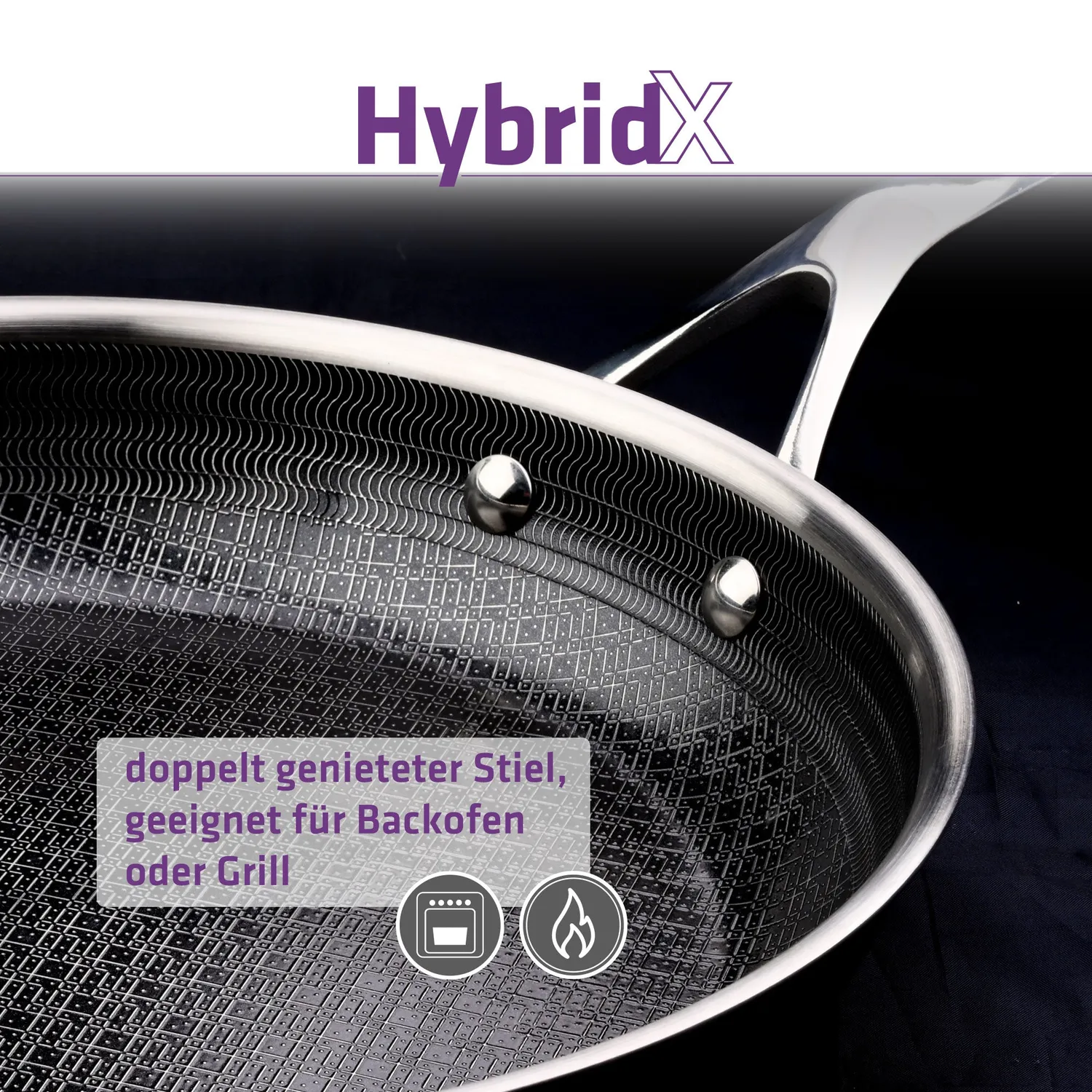 Berndes HybridX stekpanna 24 cm 3-lagers PFAS-fri