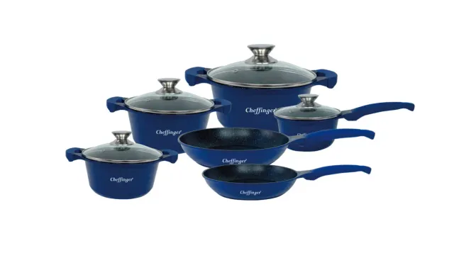 Cheffinger CF-DA1010 gjutgryta blå hållbar ugnsgryta