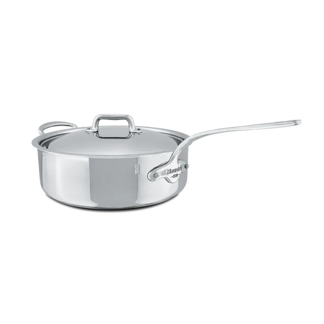 Mauviel M'Cook traktörpanna rostfri 28 cm 5,9 l med lock